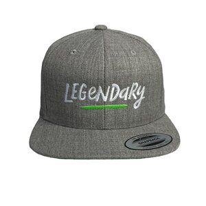 The Classics Yupoong Hat Legendary Snapback Gray Wool Blend New
